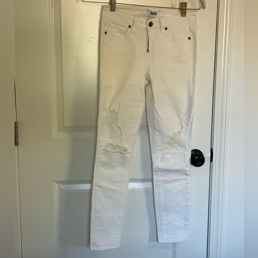 Paige brand skinny distressed jeans